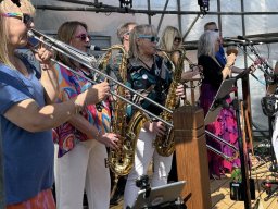 Lifeboat Inn festival - front row
